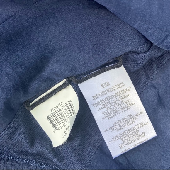 BCBG MaxAzria Cobalt Blue Flora Ruffled Jacket padded shoulders Size Medium - Picture 7 of 9